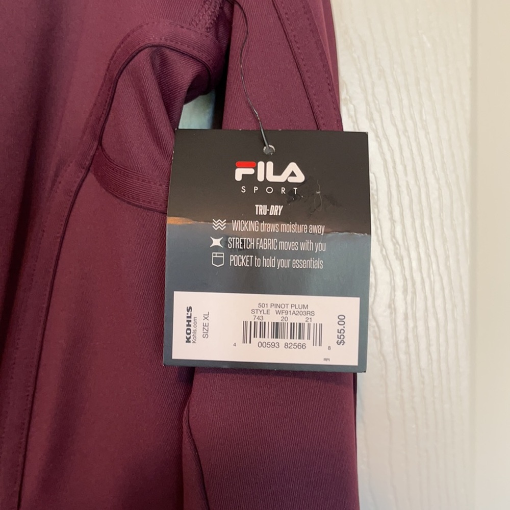 Fila Sport Plum Jacket XL - Picture 2 of 6